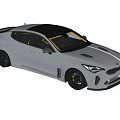 White High Performance Sports Car With Black Roof Sleek Lines And Aerodynamic Design