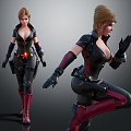 Modern game character heroine beauty warrior beauty hero 3d model