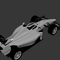 Sleek White Formula 1 Car With Aerodynamic Design Black Tires And Front Wing