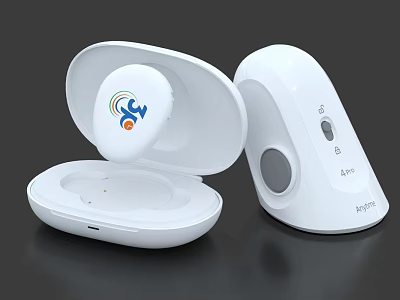 Anytemp Medical Device White Design Open Container Circular Sensor Colorful Logo Upright Unit With Buttons 3d model