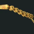 Exquisite Gold Jewelry Necklace With Turquoise Accents Intricate Carved Beads And Decorative Pendant