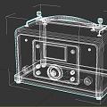 vintage radio vintage radio 3d model