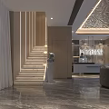 Modern SPA Sauna Interior Design With Comfortable Loungers Wooden Walls Gray Flooring And Plants