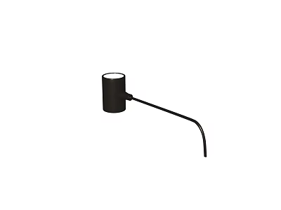 Black Cylindrical Construction Component With Curved Connecting Rod For Structural Applications 3d model