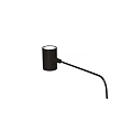Black Cylindrical Construction Component With Curved Connecting Rod For Structural Applications