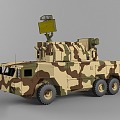 Prevention and control missile vehicle missile vehicle air defense system 3d model