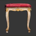 Ornate Single Chair With Pink Upholstered Seat And Golden Carved Legs Classic Design
