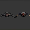 Tactical Police Characters In Uniforms With Gear Antenna And Red Cap
