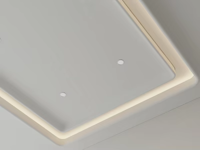 Modern Ceiling Design With Recessed Lighting Sleek White Surface And Minimalist Style 3d model