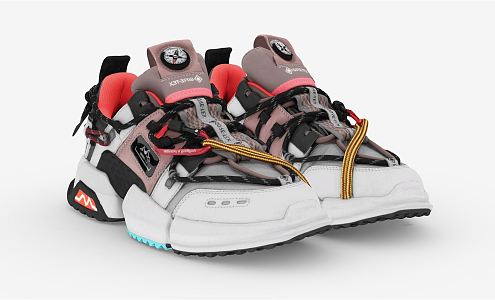 Modern sneaker Cyberpunk Fashion sneaker 3d model