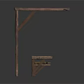 Rustic Wooden Furniture Collection With Bench Small Bracket And Large Shelf Bracket