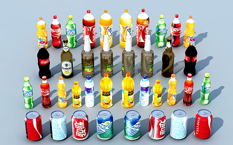 Modern Drinks 3d model