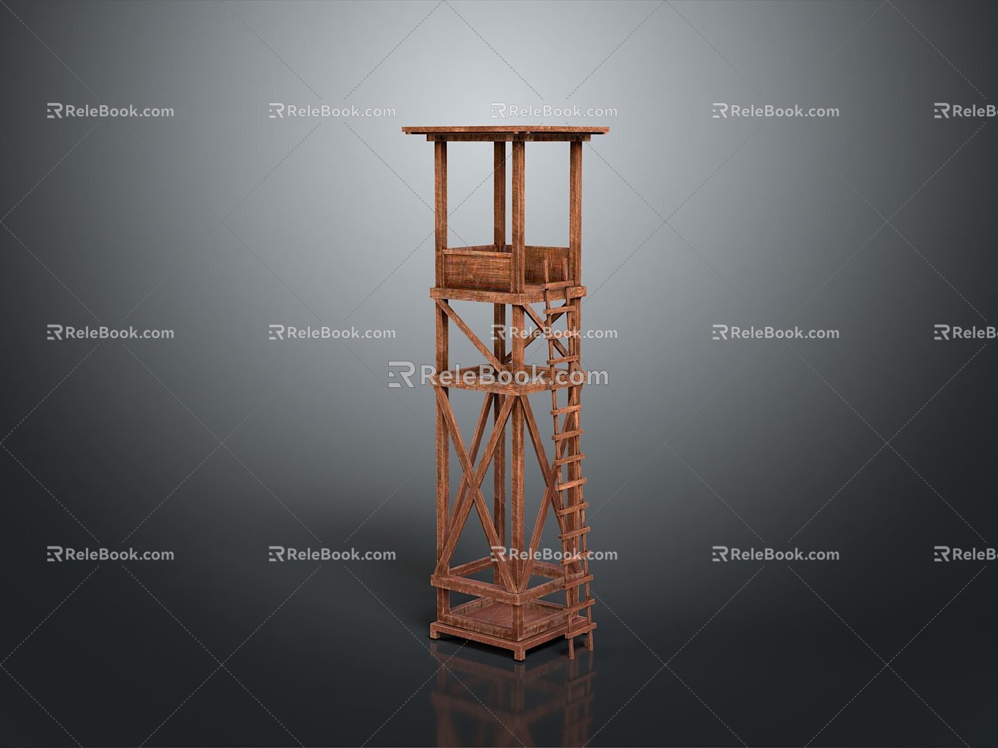 Tower defense sentry tower tower air defense watchtower observatory observatory observatory tower loft 3d model