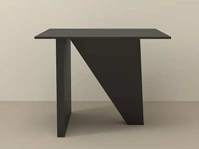 Modern Black Side Table With Geometric Legs And Sleek Minimalist Design 3d model