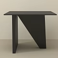 Modern Black Side Table With Geometric Legs And Sleek Minimalist Design