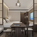 Hotel Guest Room Interior With Twin Beds Nightstands Ambient Lighting And Modern Decor