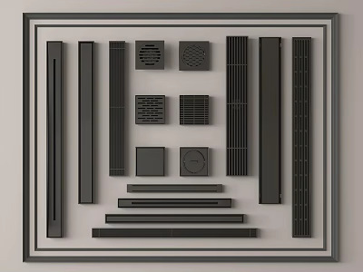 Air Conditioner Vents With Various Modern Designs And Styles For Interior Spaces 3d model