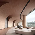 Modern Hotel Lobby Reception Center 3d model