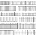 Building Exterior Wall Metal Railings Design With Various Styles And Patterns 3d model