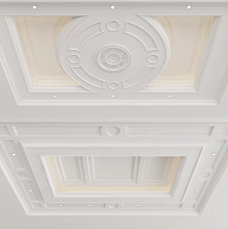 European-style ceiling 3d model