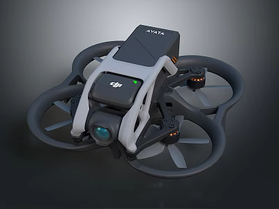 AVIO Drone with Camera and Four Propellers Modern Compact Design 3d model