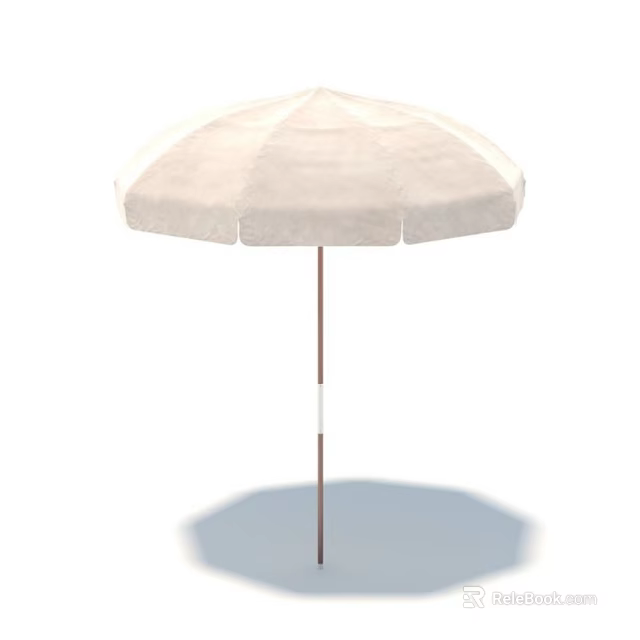 Outdoor Sunshade With White Canopy And Metal Pole For Patio Shade Protection 3d model 