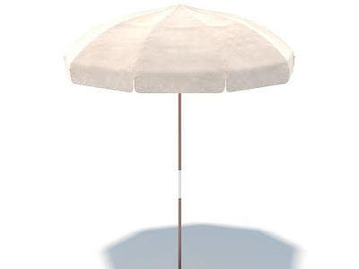 Outdoor Sunshade With White Canopy And Metal Pole For Patio Shade Protection 3d model