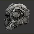 Sci-Fi Helmet Alien Helmet-Helmet High Tech Helmet Game Helmet 3d model