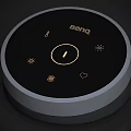 BenQ Circular Smart Device Featuring Control Panel With Central Button And Icons 3d model