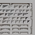 New Chinese-style Hollow-out Carved Chinese-style Corner Flower Pattern Corner Line 3d model