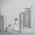 Modern Meichen Internet Red Window 3d model