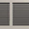 Modern Window Blinds Installation On Beige Wall With Two Panel Design