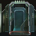 Science Fiction Gate Technology Gate Mechanical Gate 3d model