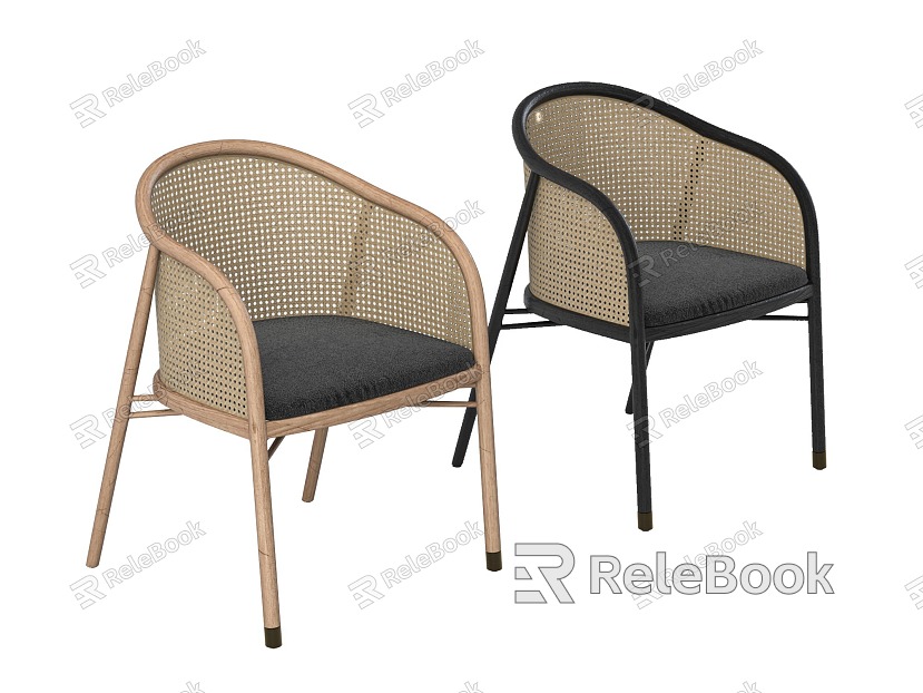 Rattan Dining Chair Armchair Without Armrest model