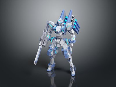 Modern Mech Warrior Mech Soldier Machine Battleguard Mechanical Battleguard 3d model