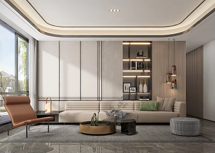 modern living room 3d model