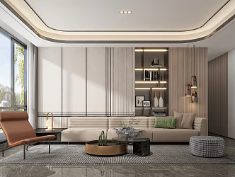 modern living room 3d model