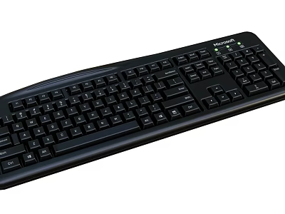 Microsoft Computer Keyboard With Ergonomic Design Full Size Layout And Comfortable Typing Experience 3d model