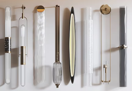 Wall lamp combination simple wall lamp light luxury wall lamp metal wall lamp hall wall lamp aisle wall lamp 3d model