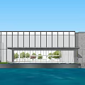 Modern Sales Office Architecture Exhibition Hall Architecture Art Gallery Architecture 3d model