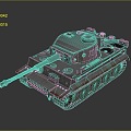 Modern Tank Tiger Tank Military Vehicle 3d model