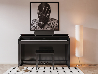 Modern Piano 3d model