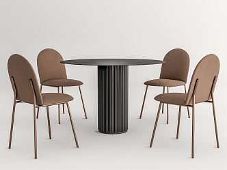 Modern Table and Chair Combination Negotiation Table and Chair Combination Casual Table and Chair 3d model