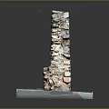 Natural Stacked Stone Structure With Rustic Texture And Solid Foundation Base