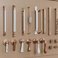 Various Modern Cabinet Handles In Gold Copper And White Designs For Furniture