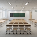 modern classroom 3d model