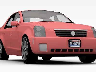 Pink Car 3d model Pink Car 3d model