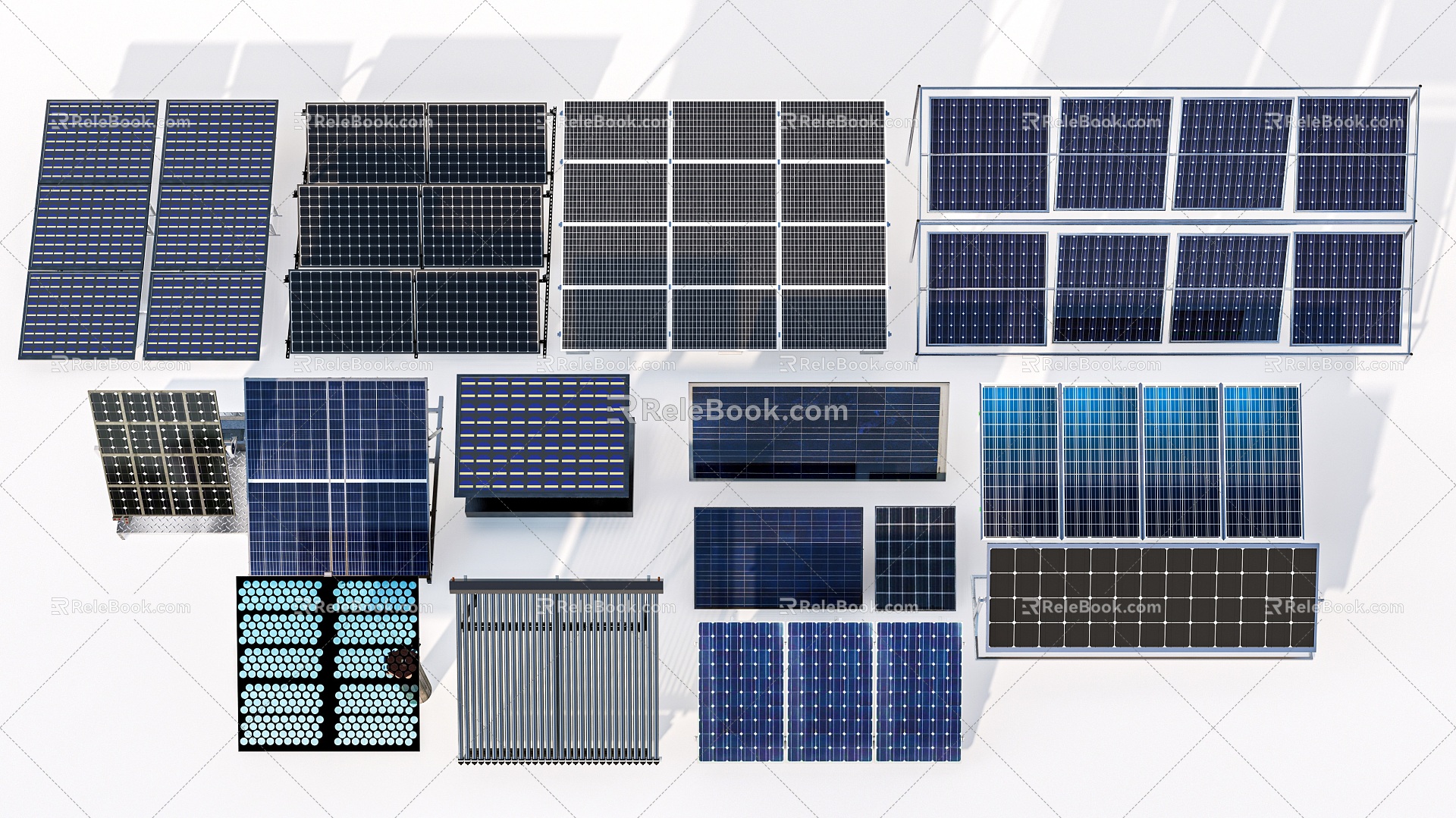 Solar panels Photovoltaic panels Solar power panels Solar panels Solar equipment 3d model