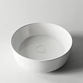 White Round Above Counter Wash Basin With Smooth Surface And Modern Design