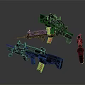 Modern Tactical Firearms Collection Featuring Rifles And Pistol Design